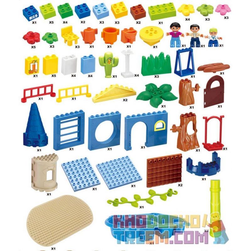 HYSTOYS HONGYUANSHENG AOLEDUOTOYS GM-5020 5020 GM5020 Xếp hình kiểu    Happy Family Ngôi Nhà Vui Vẻ Có Bàn 99 khối