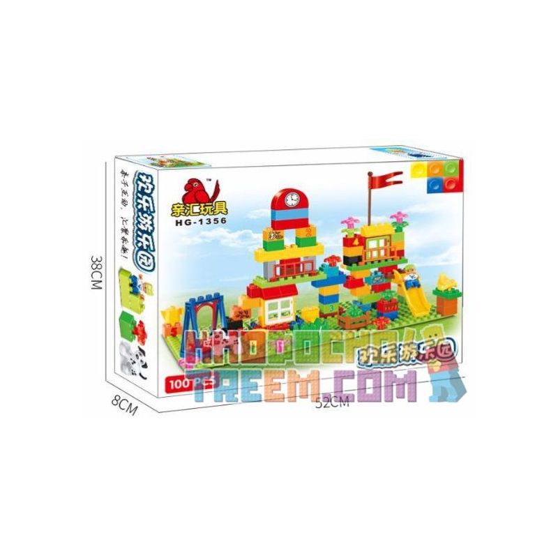 HYSTOYS HONGYUANSHENG AOLEDUOTOYS HG-1356 1356 HG1356 Xếp hình kiểu    Playground Khu Vui Chơi 100 khối
