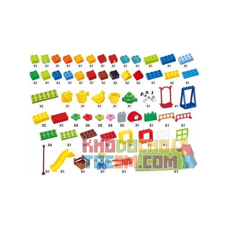 HYSTOYS HONGYUANSHENG AOLEDUOTOYS HG-1356 1356 HG1356 Xếp hình kiểu    Playground Khu Vui Chơi 100 khối