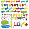 HYSTOYS HONGYUANSHENG AOLEDUOTOYS HG-1405 1405 HG1405 Xếp hình kiểu    Happy Amusement Part Công Viên Hạnh Phúc Có Bàn Hộp 105 khối