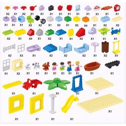 HUIMEI STAR CITY XING DOU CHENG HM072 Xếp hình kiểu    Happy Family Gia đình Vui Vẻ 92 khối