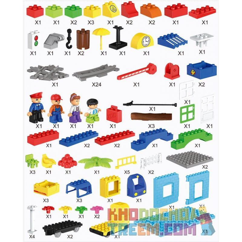 HUIMEI STAR CITY XING DOU CHENG HM312 Xếp hình kiểu    Logistics Train Tàu Hỏa Vận Chuyển 110 khối