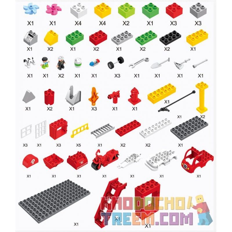 HUIMEI STAR CITY XING DOU CHENG HM067 Xếp hình kiểu    Fire Rescue Cứu Hỏa Tòa Nhà 86 khối