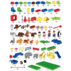 HUIMEI STAR CITY XING DOU CHENG HM071 Xếp hình kiểu    Wildlife Paradise Vườn Thú Bán Tự Nhiên 158 khối