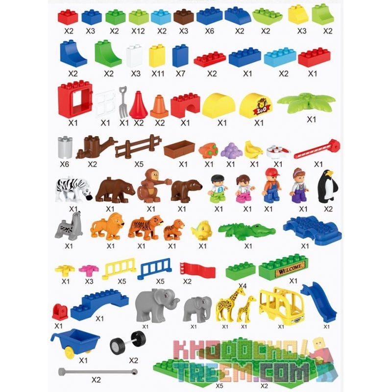 HUIMEI STAR CITY XING DOU CHENG HM071 Xếp hình kiểu    Wildlife Paradise Vườn Thú Bán Tự Nhiên 158 khối