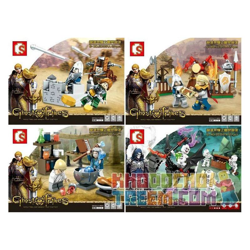 SEMBO SD3051 3051 Xếp hình kiểu  CHRONICLES OF THE GHOSTLY TRIBE Ghost Tribal Series Tuyển Tập Bộ Lạc Ma Quái 283 khối