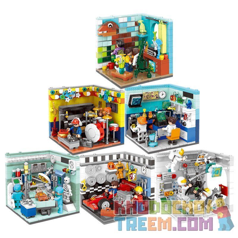 XINGBAO XB-01402 01402 XB01402 non Lego 6 CĂN PHÒNG LÀM VIỆC bộ đồ chơi xếp lắp ráp ghép mô hình Creator FUTURE DREAMERS Sáng Tạo 2180 khối