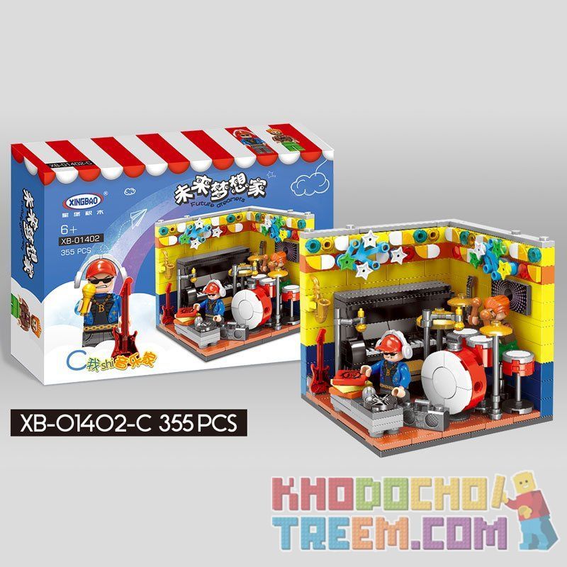 XINGBAO XB-01402 01402 XB01402 non  6 CĂN PHÒNG LÀM VIỆC bộ đồ chơi xếp lắp ráp ghép mô hình Creator FUTURE DREAMERS Sáng Tạo 2180 khối