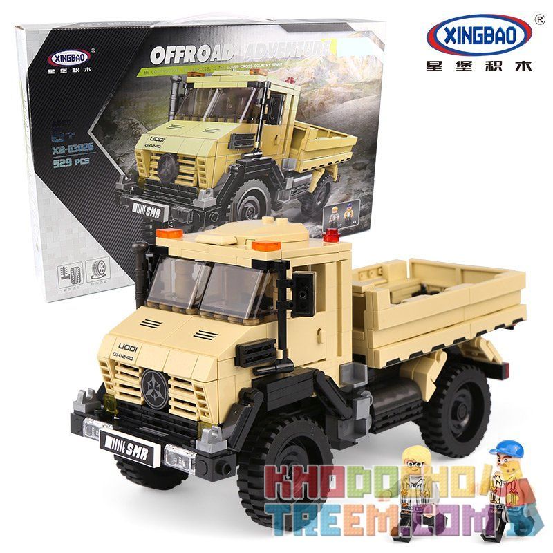 XINGBAO XB-03026 03026 XB03026 non  XE VƯỢT ĐỊA HÌNH TRUCK2 MÀU VÀNG TRẮNG bộ đồ chơi xếp lắp ráp ghép mô hình Offroad Adventure SUPER OFFROAD ADVENTURE Đua Địa Hình 529 khối
