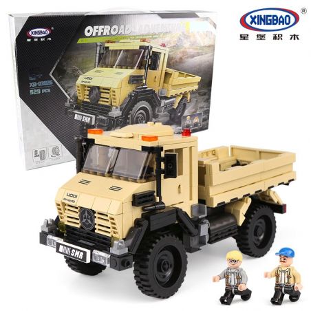 XINGBAO XB-03026 03026 XB03026 non  XE VƯỢT ĐỊA HÌNH TRUCK2 MÀU VÀNG TRẮNG bộ đồ chơi xếp lắp ráp ghép mô hình Offroad Adventure SUPER OFFROAD ADVENTURE Đua Địa Hình 529 khối