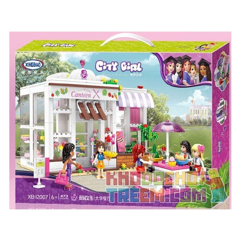 XINGBAO XB-12007 12007 XB12007 non  CĂNG TIN CỦA KÝ TÚC XÁ bộ đồ chơi xếp lắp ráp ghép mô hình City Girl CITYGIRL HAPPY CATEEN Thành Phố Con Gái 673 khối XINGBAO XB-12007 12007 XB12007 non  CĂNG TIN CỦA KÝ TÚC XÁ bộ đồ chơi xếp lắp ráp ghép mô hình City Girl CITYGIRL HAPPY CATEEN Thành Phố Con Gái 673 khối