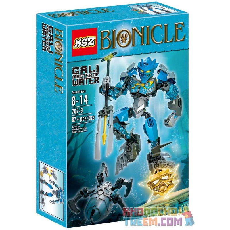 NOT Lego PROTECTOR OF WATER 70780 JISI 10603 XSZ/KSZ 706-3 KSZ706-3 xếp lắp ráp ghép mô hình NGƯỜI MÁY BẮN SÚNG BẢO VỆ NƯỚC Bionicle Anh Hùng Toa 71 khối
