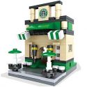 HSANHE 6402 Xếp hình kiểu Lego MINI MODULAR Starbucks Coffee Store Cửa Hàng Cafe Starbucks 189 khối