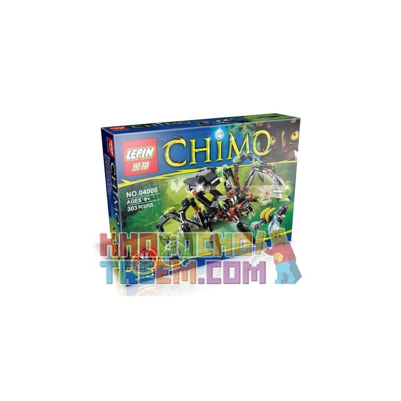 NOT Lego LEGENDS OF CHIMA SPARRATUS' SPIDER STALKER 70130 Bela Lari 10075 LEPIN 04006 xếp lắp ráp ghép mô hình CỖ MÁY NHỆN KHỔNG LỒ CỦA SPARRATUS KẺ RÌNH RẬP Bộ Tộc Thú 292 khối