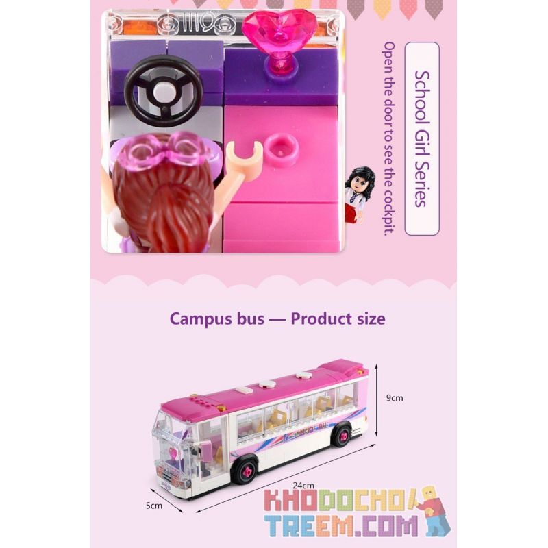 XINGBAO XB-12005 12005 XB12005 non  XẾP HÌNH CÁC CÔ GÁI VÀ CHIẾC XE BUS TẠI TRƯỜNG HỌC CAMPUS bộ đồ chơi xếp lắp ráp ghép mô hình City Girl CITYGIRL HAPPY BUS Thành Phố Con Gái 402 khối XINGBAO XB-12005 12005 XB12005 non  XẾP HÌNH CÁC CÔ GÁI VÀ CHIẾC XE BUS TẠI TRƯỜNG HỌC CAMPUS bộ đồ chơi xếp lắp ráp ghép mô hình City Girl CITYGIRL HAPPY BUS Thành Phố Con Gái 402 khối