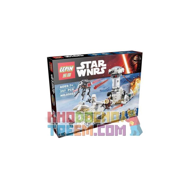 NOT Lego HOTH ATTACK 75138 LEPIN 05023 xếp lắp ráp ghép mô hình CUỘC TẤN CÔNG NÓNG BỎNG Star Wars Chiến Tranh Giữa Các Vì Sao 233 khối