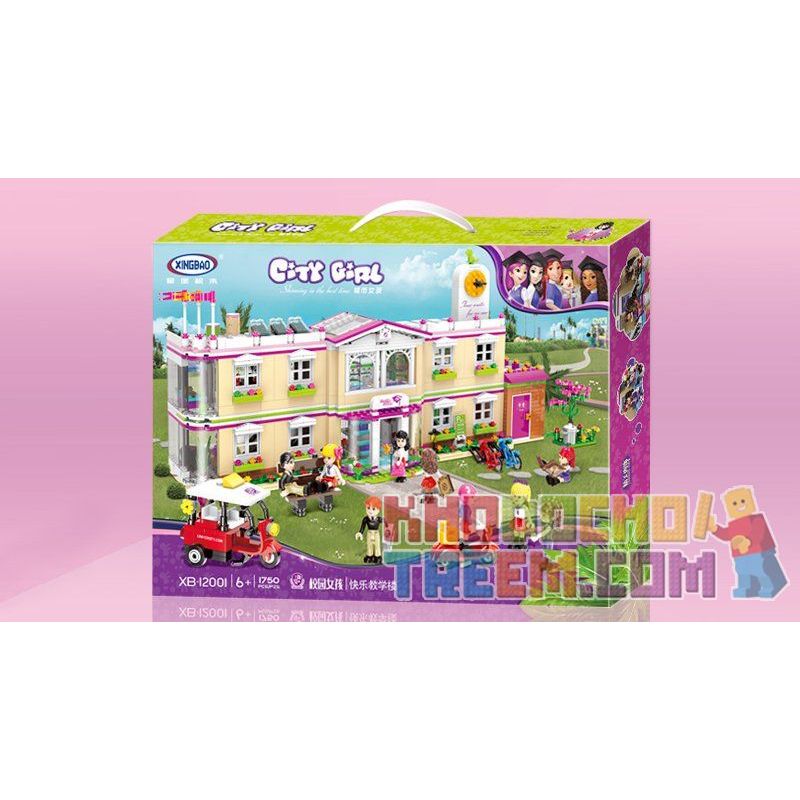 XINGBAO XB-12001 12001 XB12001 non  TRƯỜNG HỌC bộ đồ chơi xếp lắp ráp ghép mô hình City Girl CITYGIRL HAPPY UNIVERSITY Thành Phố Con Gái 1750 khối XINGBAO XB-12001 12001 XB12001 non  TRƯỜNG HỌC bộ đồ chơi xếp lắp ráp ghép mô hình City Girl CITYGIRL HAPPY UNIVERSITY Thành Phố Con Gái 1750 khối