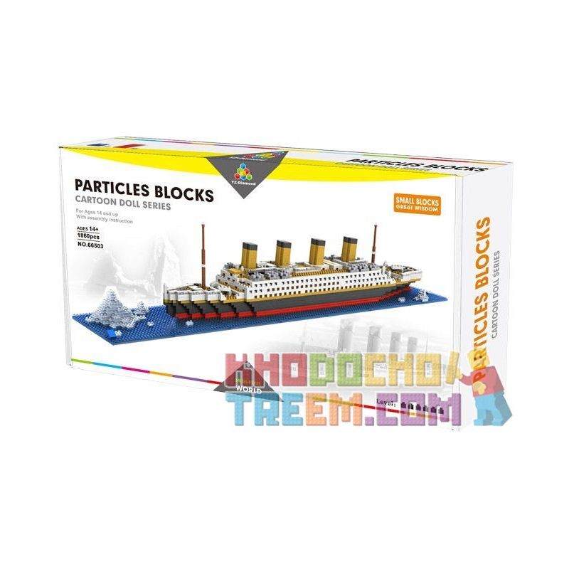 LOZ 9389 YZ DIAMOND 66503 Xếp hình kiểu Nanoblock ARCHITECTURE Titanic Titanic 1860 khối