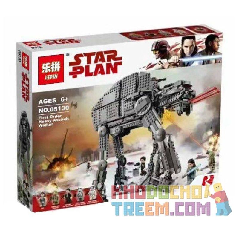 NOT Lego STAR WARS 75189 First Order Heavy Assault Walker , Bela Lari 10908 LEPIN 05130 Xếp hình Cỗ Máy Thiết Giáp Khổng Lồ 1376 khối
