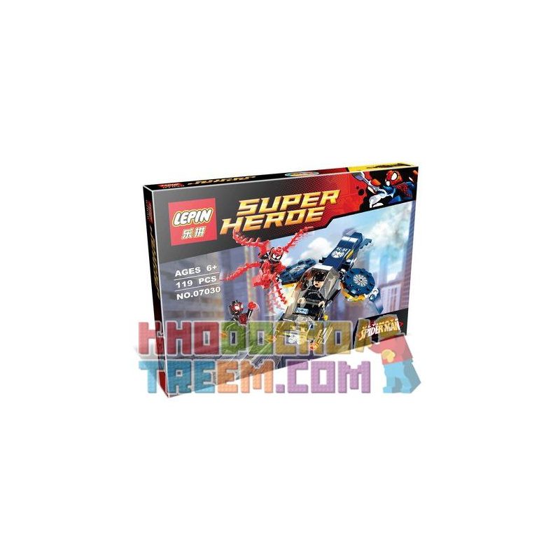 NOT Lego CARNAGE'S SHIELD SKY ATTACK 76036 LEPIN 07030 SY 383B xếp lắp ráp ghép mô hình TẤN CÔNG PHI THUYỀN SHIELD CUỘC TRÊN BẦU TRỜI CỦA CARNAGE Marvel Super Heroes Siêu Anh Hùng Marvel 97 khối