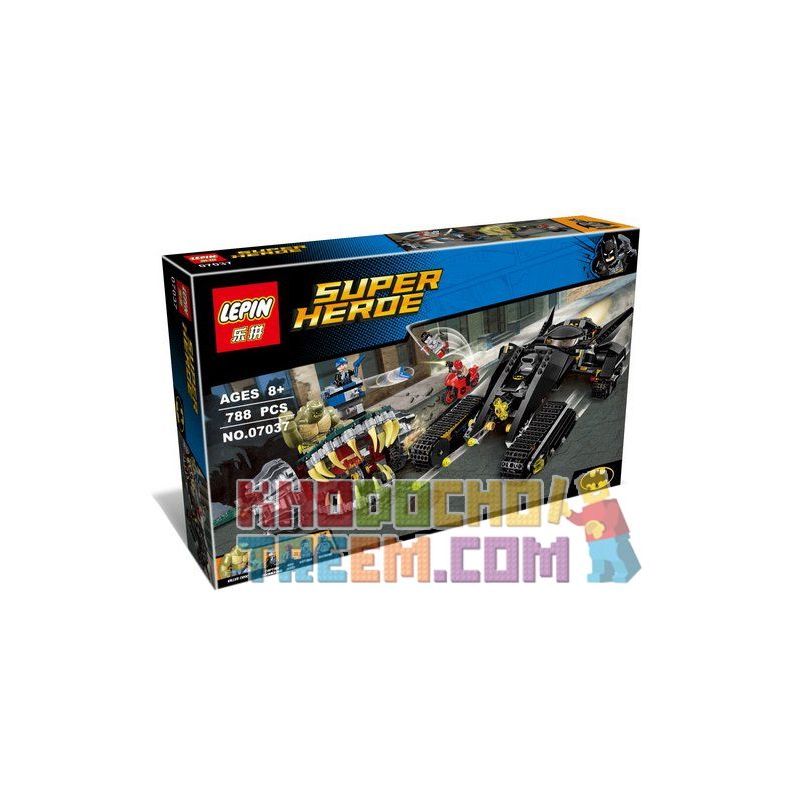 NOT Lego BATMAN KILLER CROC SEWER SMASH 76055 LEPIN 07037 SHENG YUAN/SY 842 SY842 xếp lắp ráp ghép mô hình XE TĂNG NGƯỜI DƠI TẤN CÔNG CÁ SẤU BATMAN KẺ HỦY DIỆT CROC CỐNG ĐẬP Dc Comics Super Heroes Siêu Anh Hùng Dc 759 khối
