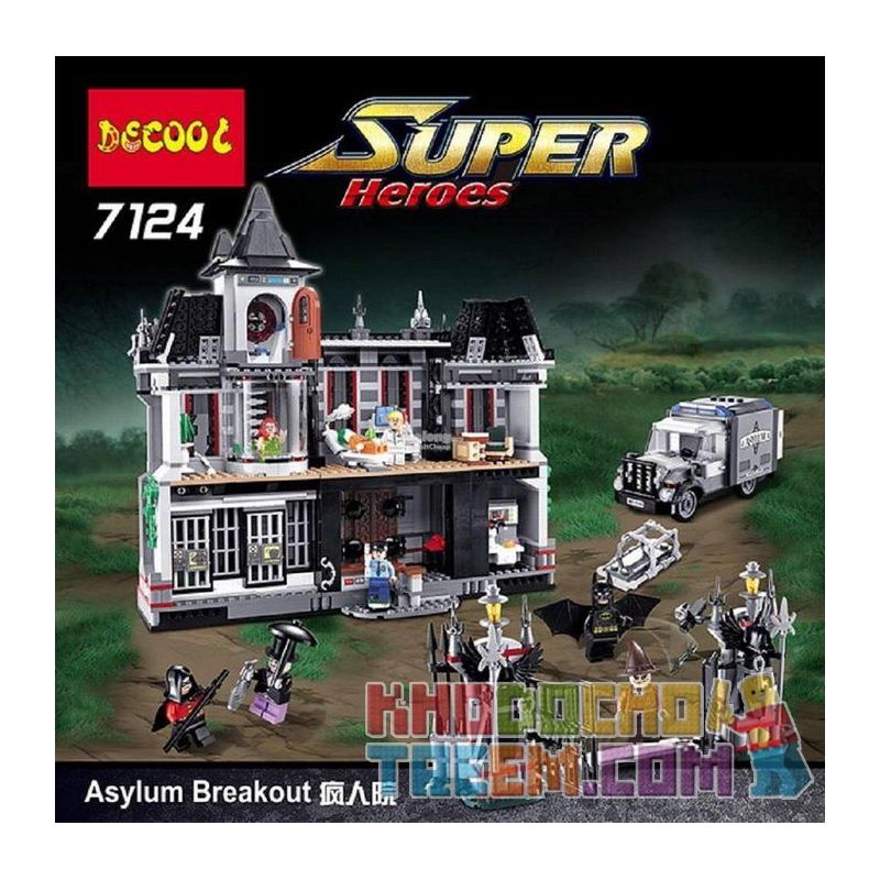 NOT Lego Dc Comics Super Heroes 10937 Batman Arkham Asylum Breakout Batman  Arkham Asylum Prison Break , Decool 7124 Jisi 7124 LEPIN 07044 Xếp hình  Người Dơi Vượt Ngục Arkham Asylum giá sốc rẻ nhất