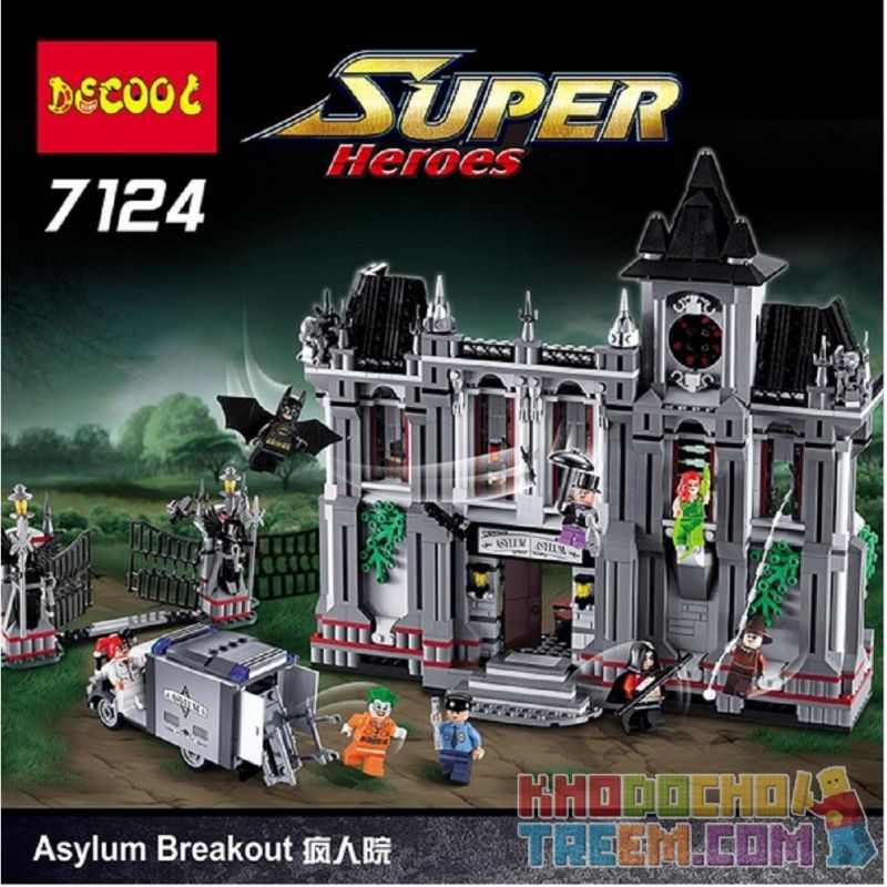 NOT Lego Dc Comics Super Heroes 10937 Batman Arkham Asylum Breakout Batman  Arkham Asylum Prison Break , Decool 7124 Jisi 7124 LEPIN 07044 Xếp hình  Người Dơi Vượt Ngục Arkham Asylum giá sốc rẻ nhất