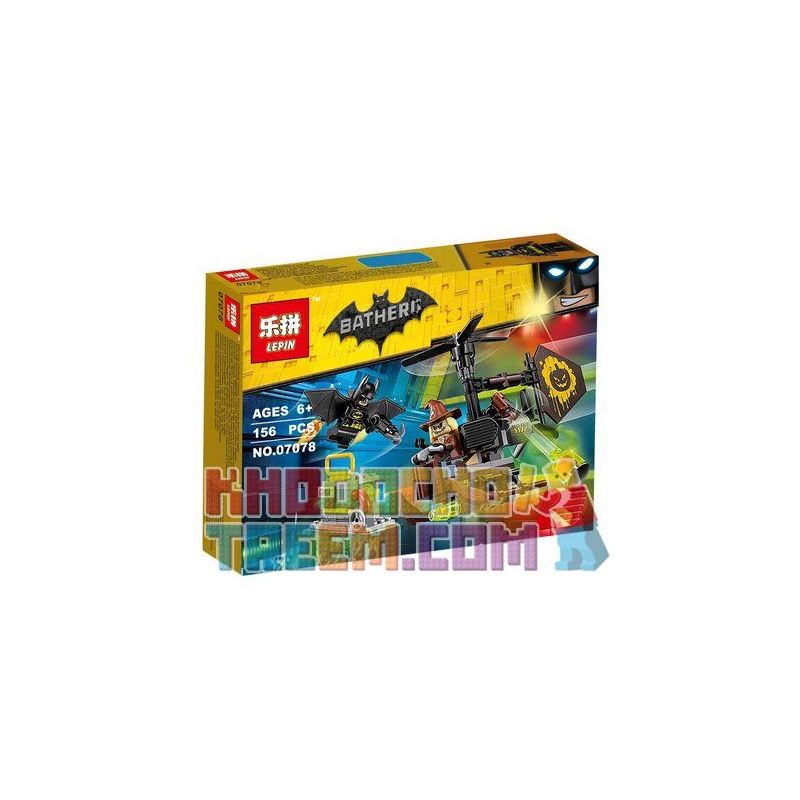 NOT Lego SCARECROW FEARFUL FACE-OFF 70913 JISI 7129 Bela Lari 10736 LEPIN 07078 xếp lắp ráp ghép mô hình NGƯỜI DƠI ĐỐI MẶT GÃ BÙ NHÌN CUỘC ĐẦU ĐẦY SỢ HÃI CỦA The Lego Batman Movie Người Dơi Bảo Vệ Gotham 141 khối