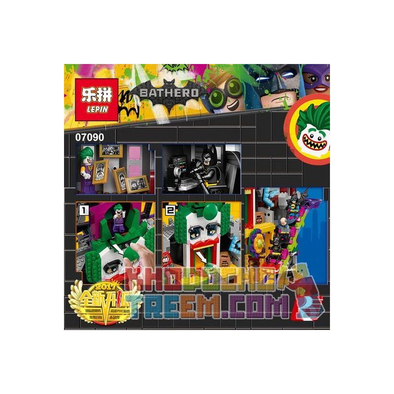 NOT The Lego Batman Movie 70922 The Joker Manor Clown Manor , EAGLE 660301  LEPIN 07090 Xếp hình Lãnh Địa Của Gã Hề Joker giá sốc rẻ nhất