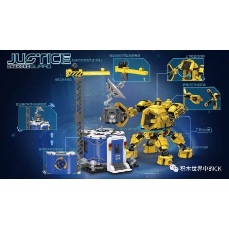 XINGBAO XB-02103 02103 XB02103 non  NGƯỜI MÁY CÔNG LÝ MECHS bộ đồ chơi xếp lắp ráp ghép mô hình Justice Guard Cảnh Sát Bảo Vệ Hòa Bình 851 khối