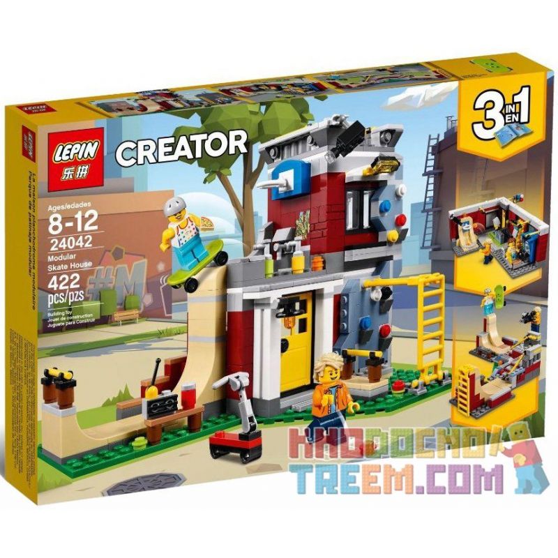 NOT Lego MODULAR SKATE HOUSE 31081 Bela Lari 11049 LELE 33152 LEPIN 24042 SHENG YUAN/SY 1063 xếp lắp ráp ghép mô hình THIẾT KẾ NHÀ CHƠI TRƯỢT BĂNG MÔ-ĐUN Creator Sáng Tạo 422 khối