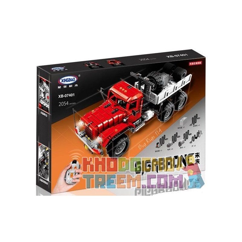 XINGBAO XB-07401 07401 XB07401 non Lego XE TẢI bộ đồ chơi xếp lắp ráp ghép mô hình Technic TRUCK T14 KRAZ 255B 6X6（RED） Kỹ Thuật Công Nghệ Cao Mô Hình Phương Tiện 2054 khối