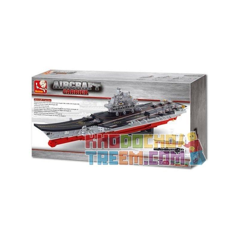 SLUBAN M38-B0388 B0388 0388 M38B0388 38-B0388 non  TÀU SÂN BAY TỈ LỆ 1:350 tỷ lệ 1:350 bộ đồ chơi xếp lắp ráp ghép mô hình Military Army AIRCRAFT CARRIER LIAONING Quân Sự Bộ Đội 1881 khối