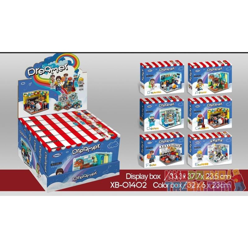 XINGBAO XB-01402 01402 XB01402 non  6 CĂN PHÒNG LÀM VIỆC bộ đồ chơi xếp lắp ráp ghép mô hình Creator FUTURE DREAMERS Sáng Tạo 2180 khối