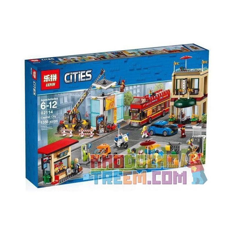 NOT Lego CAPITAL CITY 60200 BLX 82310 LEPIN 02114 xếp lắp ráp ghép mô hình QUẢNG TRƯỜNG TRUNG TÂM THÀNH PHỐ THỦ ĐÔ 1211 khối