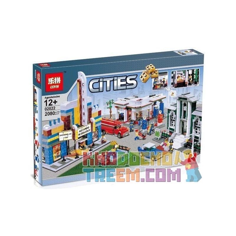 NOT Lego TOWN PLAN 10184 LEPIN 02022 xếp lắp ráp ghép mô hình THỊ TRẤN NHỘN NHỊP QUY HOẠCH Advanced Models 1981 khối