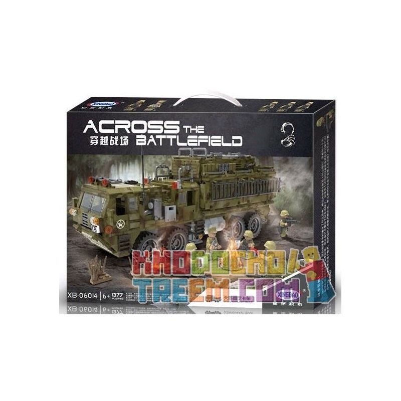 XINGBAO XB-06014 06014 XB06014 non  XE TẢI BỌ CẠP HẠNG NẶNG bộ đồ chơi xếp lắp ráp ghép mô hình Across The Battlefield ACROSS THE BATTLEFIELD SCORPIO HEAVY TRUCK Băng Qua Chiến Trường 1377 khối