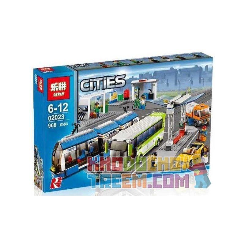 NOT Lego PUBLIC TRANSPORT STATION 8404 LEPIN 02023 xếp lắp ráp ghép mô hình TRUNG TÂM GIAO THÔNG CÔNG CỘNG TRẠM City Thành Phố 864 khối