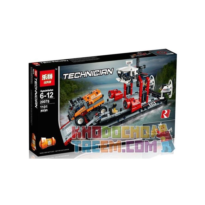 NOT Lego HOVERCRAFT 42076 JISI 3376 Bela Lari 10825 LELE 38045 LEPIN 20078 xếp lắp ráp ghép mô hình TÀU ĐỆM KHÍ THỦY PHI CƠ Technic Kỹ Thuật Công Nghệ Cao Mô Hình Phương Tiện 1020 khối