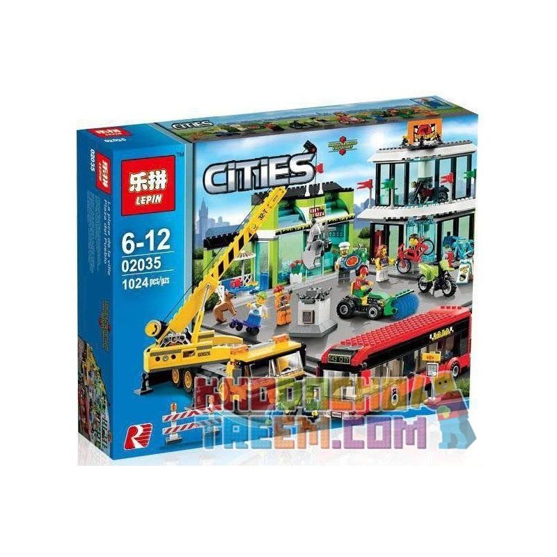 NOT Lego TOWN SQUARE 60026 LEPIN 02035 xếp lắp ráp ghép mô hình QUẢNG TRƯỜNG THÀNH PHỐ City 914 khối