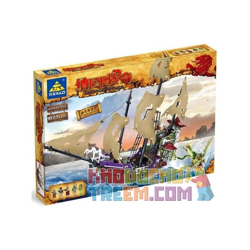 Kazi KY87019 87019 Xếp hình kiểu  THE CHRONICLES OF NARNIA The Fall Of Kaizhi's Ship Con Tàu Kaizhi Thất Thủ 1072 khối