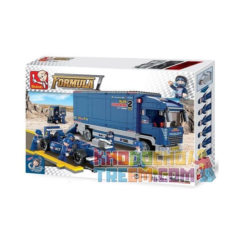 SLUBAN M38-B0357 B0357 0357 M38B0357 38-B0357 non  XE ĐUA F1 VÀ TẢI BẢO DƯỠNG bộ đồ chơi xếp lắp ráp ghép mô hình Speed Champions Racing Cars FORMULA CAR Đua Xe Công Thức 641 khối