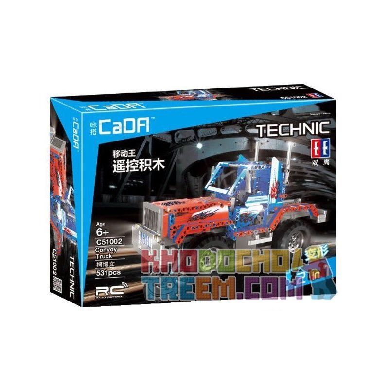 DOUBLEE CADA C51002 51002 non  XE ĐẦU KÉO bộ đồ chơi xếp lắp ráp ghép mô hình  柯博文 CONVOY TRUCK Kỹ Thuật Công Nghệ Cao Mô Hình Phương Tiện 531 khối