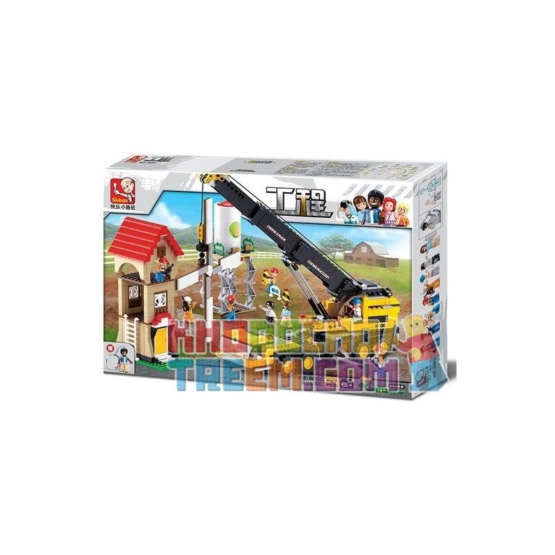 SLUBAN M38-B0553 B0553 0553 M38B0553 38-B0553 non  CẦN CẨU DI ĐỘNG bộ đồ chơi xếp lắp ráp ghép mô hình City Thành Phố 767 khối