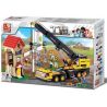 SLUBAN M38-B0553 B0553 0553 M38B0553 38-B0553 non  CẦN CẨU DI ĐỘNG bộ đồ chơi xếp lắp ráp ghép mô hình City Thành Phố 767 khối