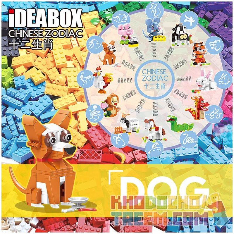 XINGBAO XB-18001 18001 XB18001 XB-18004 18004 XB18004 non  12 CON GIÁP TRUNG QUỐC bộ đồ chơi xếp lắp ráp ghép mô hình Ideabox CHINESE ZODIAC Hộp Sáng Tạo 1155 khối