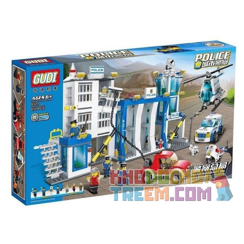 GUDI 9320 non  XE TÙ BINH CẢNH SÁT bộ đồ chơi xếp lắp ráp ghép mô hình City POLICE Thành Phố 870 khối GUDI 9320 non  XE TÙ BINH CẢNH SÁT bộ đồ chơi xếp lắp ráp ghép mô hình City POLICE Thành Phố 870 khối