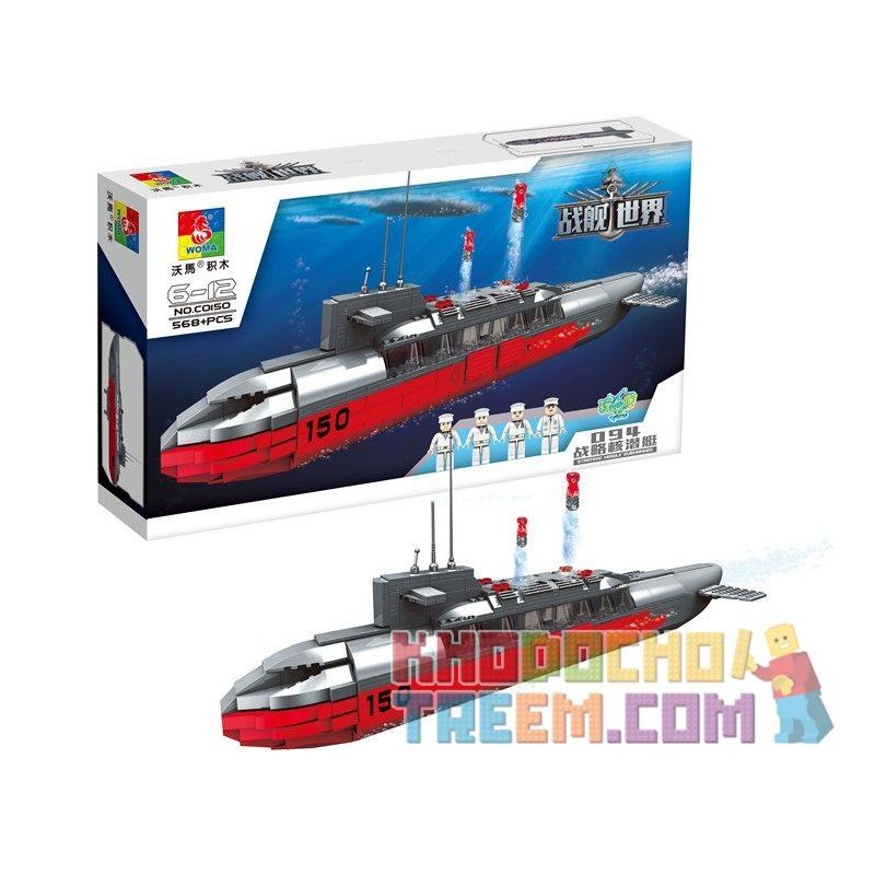 WOMA C0150 0150 non  TÀU NGẦM HẠT NHÂN CHIẾN LƯỢC KIỂU 094 bộ đồ chơi xếp lắp ráp ghép mô hình Military Army Quân Sự Bộ Đội 569 khối WOMA C0150 0150 non  TÀU NGẦM HẠT NHÂN CHIẾN LƯỢC KIỂU 094 bộ đồ chơi xếp lắp ráp ghép mô hình Military Army Quân Sự Bộ Đội 569 khối