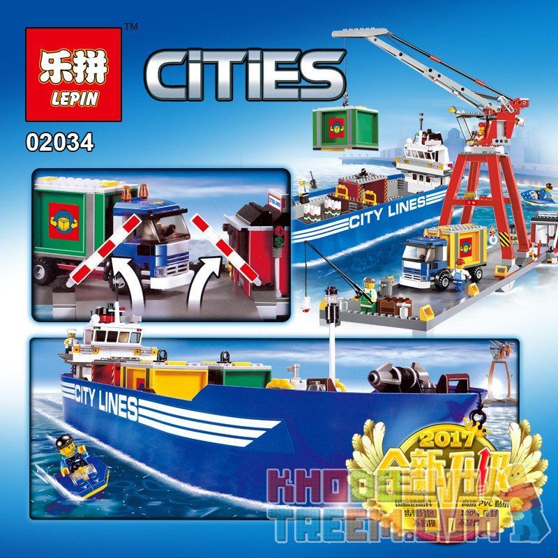 NOT Lego LEGO CITY HARBOUR 7994 180156 LEPIN 02034 x p l p rap ghep mo hinh B N