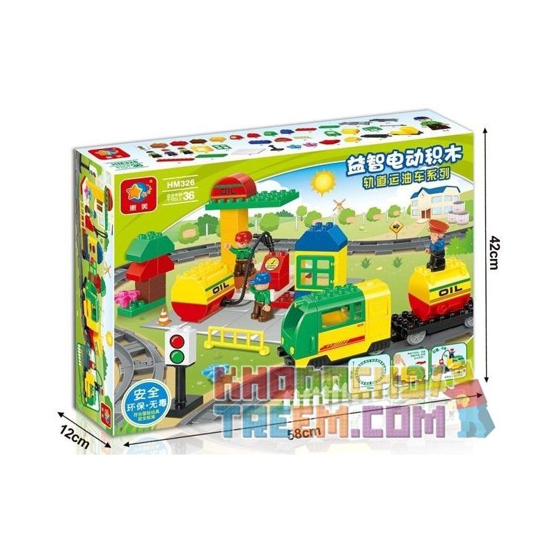 HUIMEI STAR CITY XING DOU CHENG HM326 Xếp hình kiểu    The Railroad Đường Sắt 59 khối